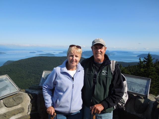 Jim (Plock) and his wife, Sheila, visiting Orcas Island in the San Juan Islands above Seattle, WA, AUG 2013